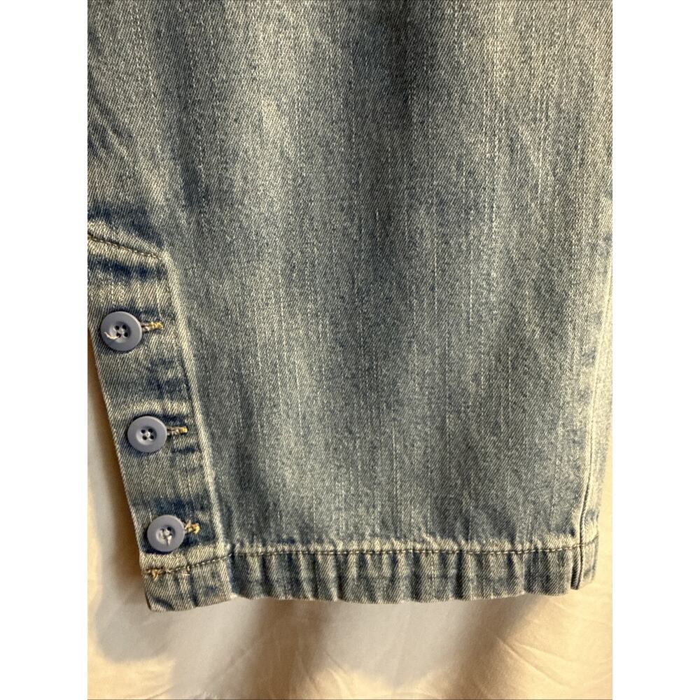 Paradise Bay Denim Capri Pants Women Size 16 Light Wash Pull On Elastic Waist - Picture 10 of 11